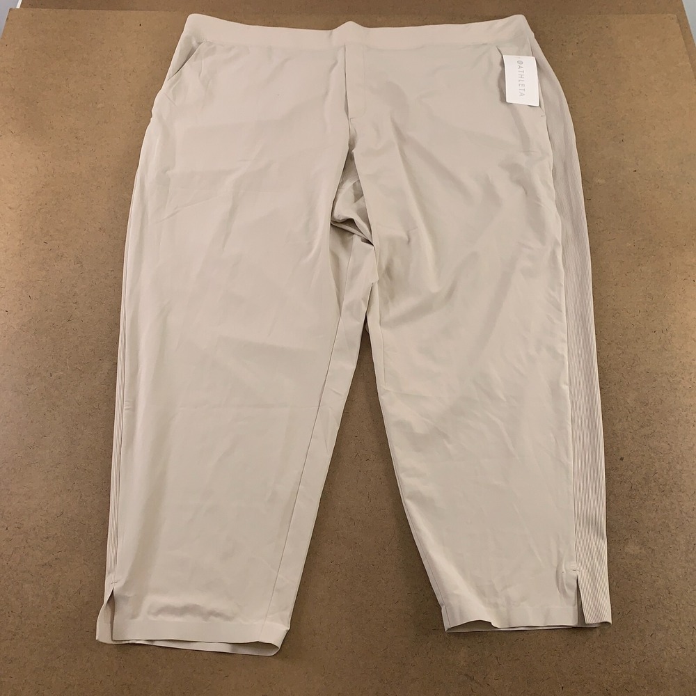 Athleta Women's Size 26 Abalone Grey Semi Fitted Brooklyn Pull On Ankle Pant NWT
